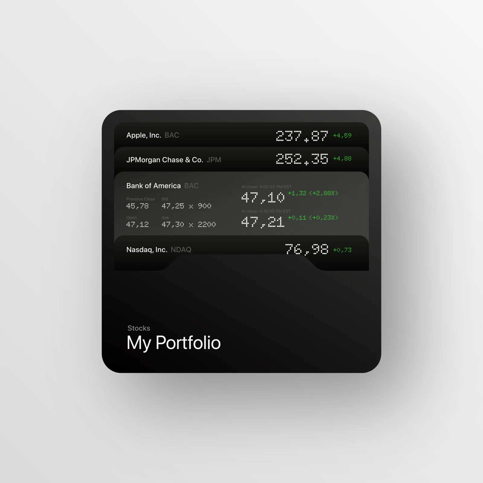 iOS widgets