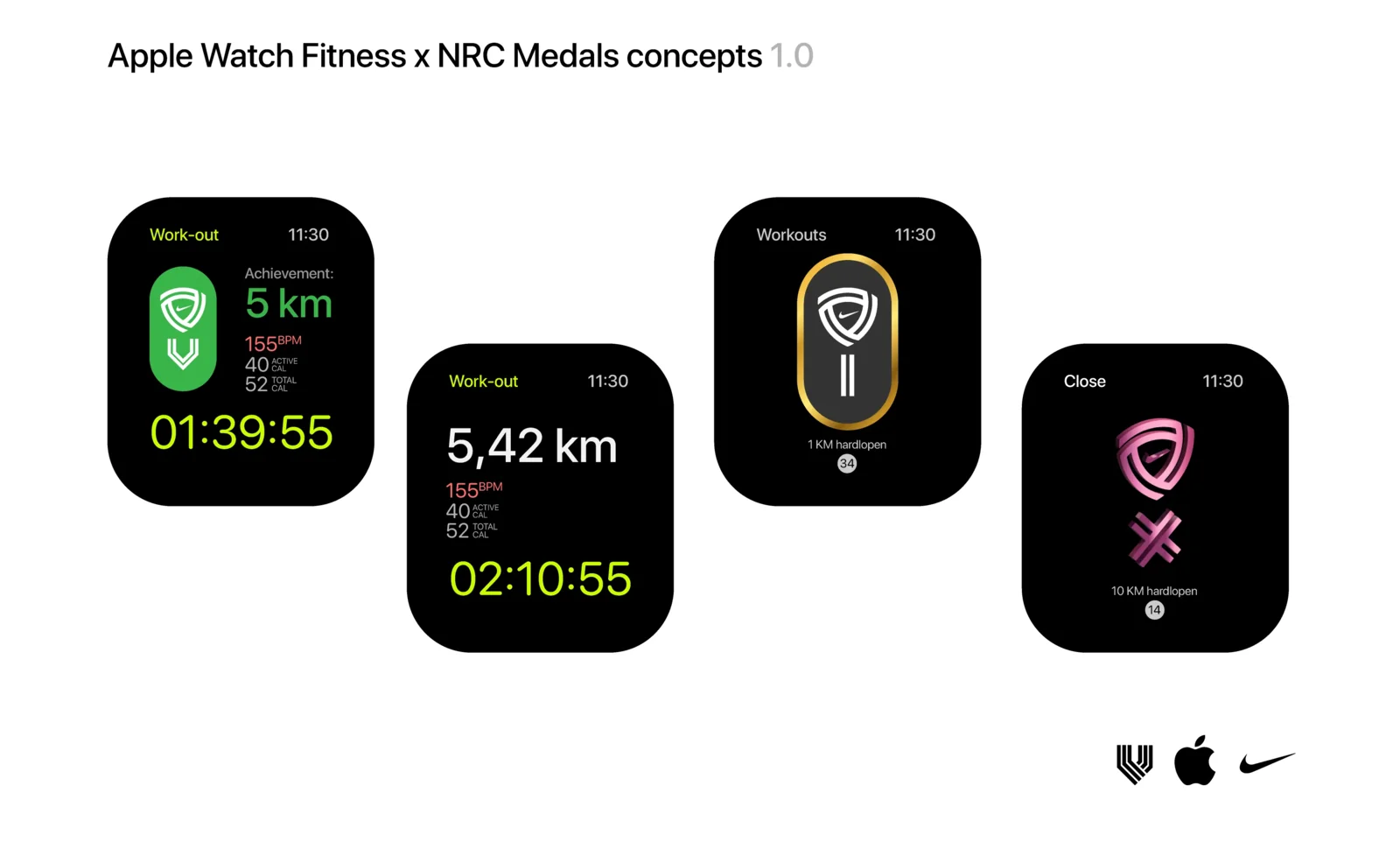 Nike x Apple Watch fitness medals